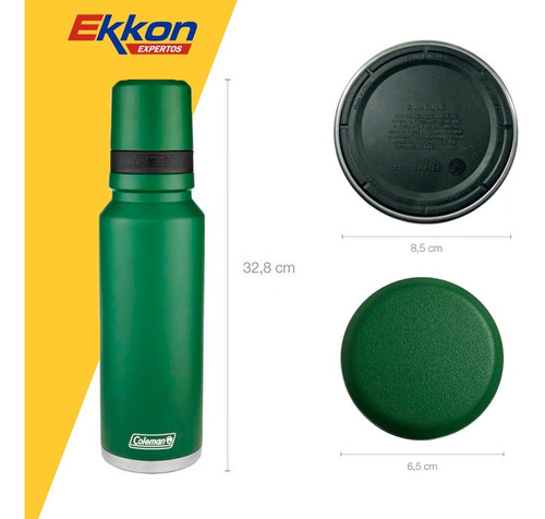 Termo De Acero Inoxidable Coleman 1,2 L Matero 360 Verde