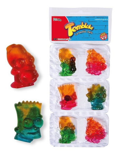 Caramelos Jelly Tembleke Simpsons 48g Gelatina Fruta S/ Tacc