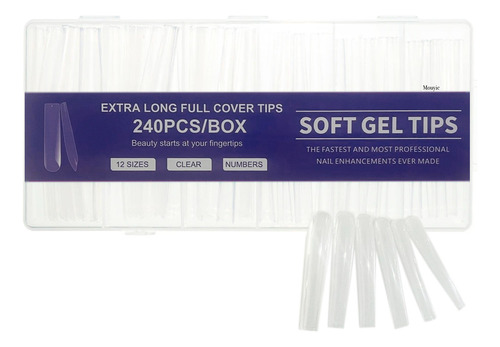 Tips De Gel Suave Soft Tips En Caja Con Uñas Postizas 240 Pz Color 4