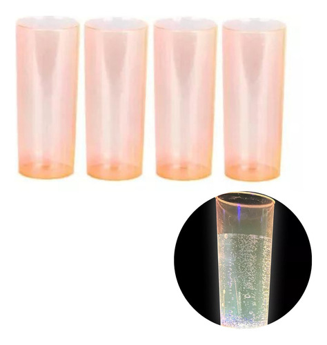 Vaso Trago Largo X 20 Fluo Pastel Cristal Fluo Descartable Color Cristal Fluo Naranja