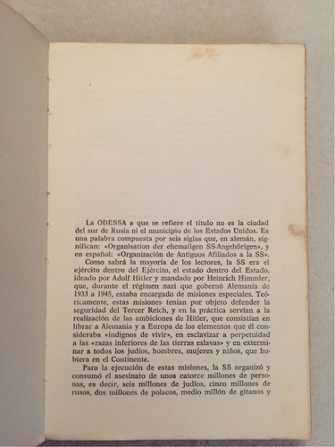 Odessa. Frederick Forsyth. Plaza & Janés (Usado)