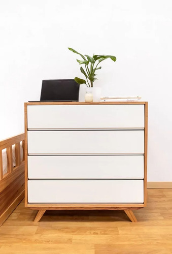 Imagen 2 de 10 de Comoda Nordica Repisa Cajonera Modular 4 Cajones Paraiso Roy