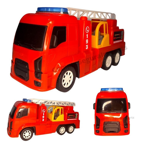 Caminhão De Bombeiro Infantil Carrinho De Brinquedo Resgate