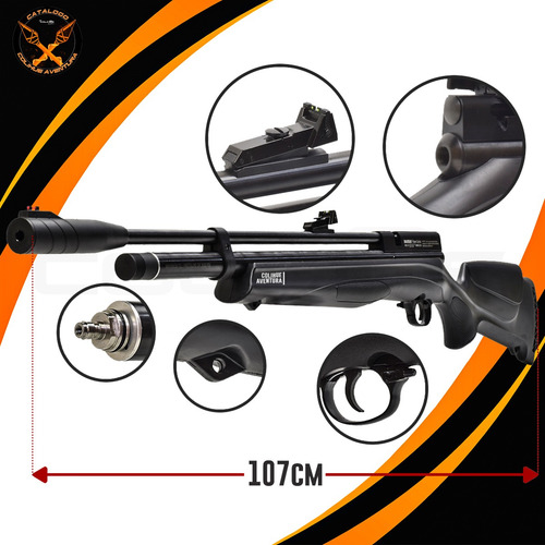 Rifle Pcp Beeman Chief Ii Plus Custom Panther / Cal. 5,5mm Polimero Negro 5.5 Mm
