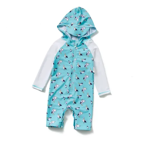 Traje De Baño Bebé Niños Protección Solar Uv Con Broches Ykk