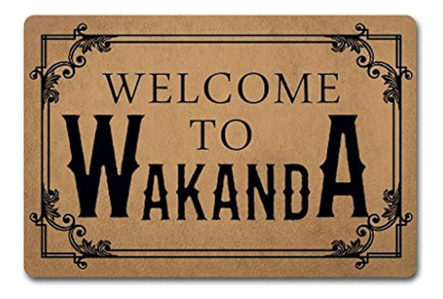 ~? Zqh Felpudo Para Puerta De Entrada Bienvenido A Wakanda F