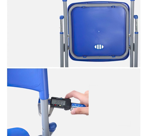 Silla Plegable Para Oficina Home Office Exteriores Portátil Color Azul