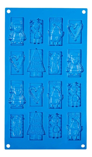 Molde Silicon Navideño Merry Christmas Galletas Chocolates