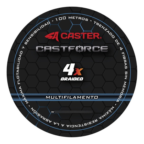 Multifilamento Caster Castforce 4x 0.35mm 20,5kg 50lb X100m