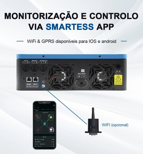 Inversor Híbrido Easun On/off Grid 6.2kw 48/220v Com Wifi