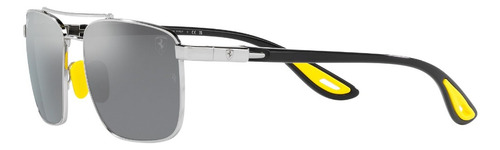 Lente De Sol Ray-ban Ferrari Rb3715m 6g Unisex Lifestyle Grey Mirror Silver Gradient Silver Grey