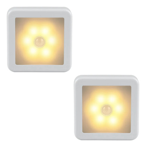 2 Lámpara Luz Led Con Sensor A Pilas P/ Baúl Placard Ropero
