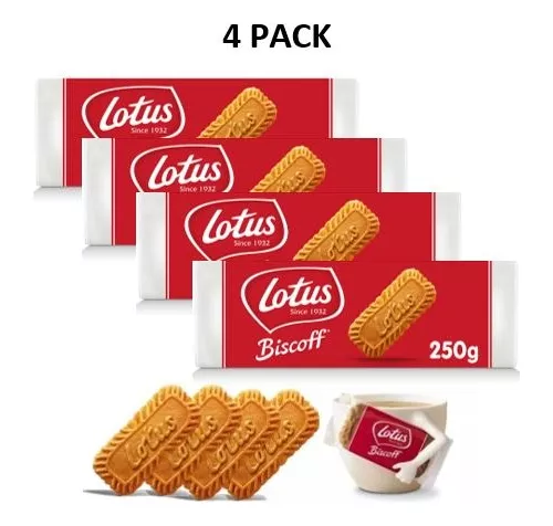 4pack Galletas Lotus Biscoff Originales Importadas 250gr C/u