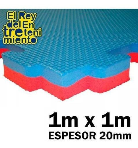 Imagen 3 de 6 de Piso Tatami Goma Eva Encastrable 1x1m 2cm Negro Gris- El Rey