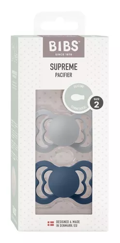 Chupetes Bibs Supreme Pack X 2 Un Silicona Bpa Free Ivory/Sage Período de  edad 6