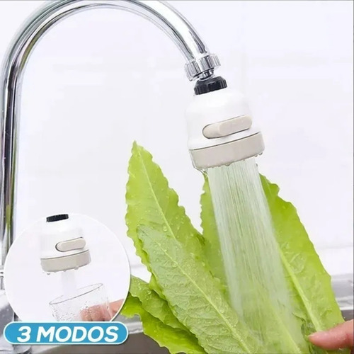 Imagen 8 de 10 de Boquilla Para Grifo Lavaplatos Cocina Regulable 3 Intensidad