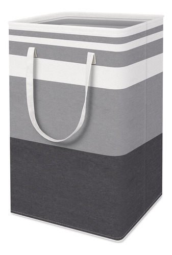 Bolsa de almacenamiento de tela plegable para cesta grupal de color gris