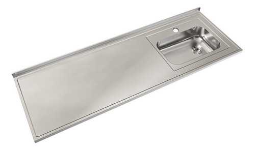 Mesada Cocina Acero Inox Johnson 1,80 Bacha Zz52/1 * Color Plateado