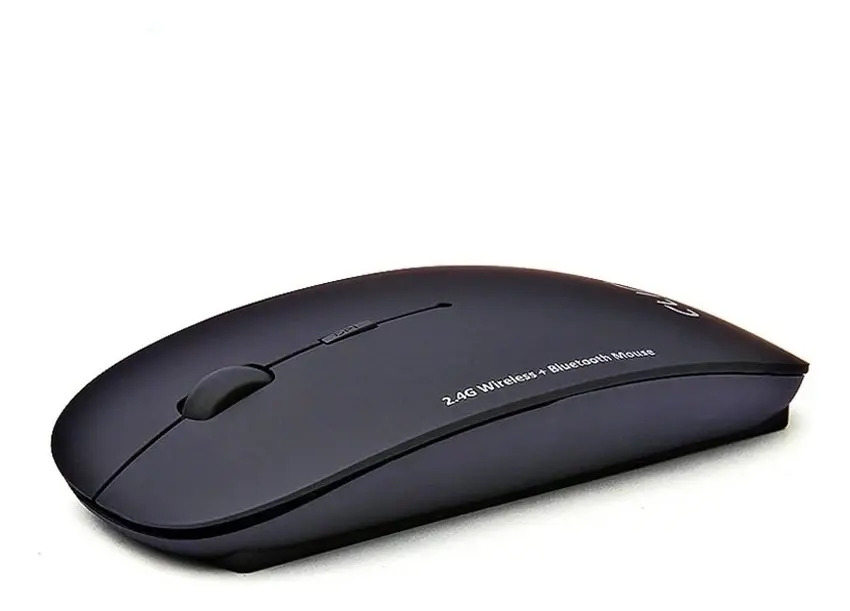 Mouse Recarregável Sem Fio H'maston E-1200 Preto Bluetooth Ergonômico