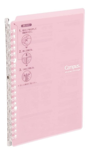 Kokuyo Campus Smart Ring Binder - B5 - 26 Rings - Light Pink