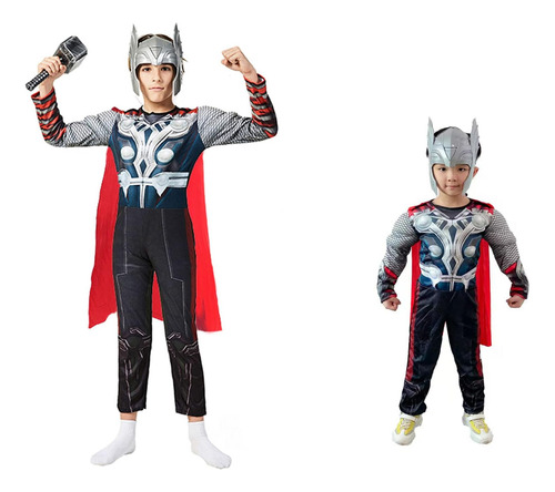 Bmjdgm Disfraz De Thor De Superhéroe Para Niños Traje Clásic