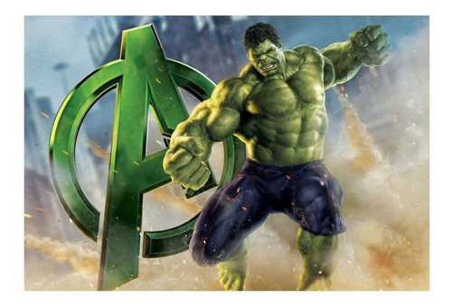 1 Banner L0na Fosca Festa 1,00x1,50 Hulk Vingadores Mod. 01