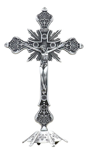 Crucifijo De Pie Escultura Estatuilla Mesa Cruz Para Mesa