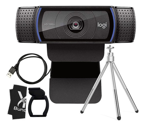 Logitech Webcam C920 Hd Pro Bundle Con Trípode, Obturador De