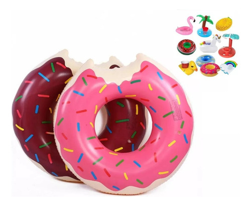 Boia Donut Grande Piscina Inflável 120cm + Brinde