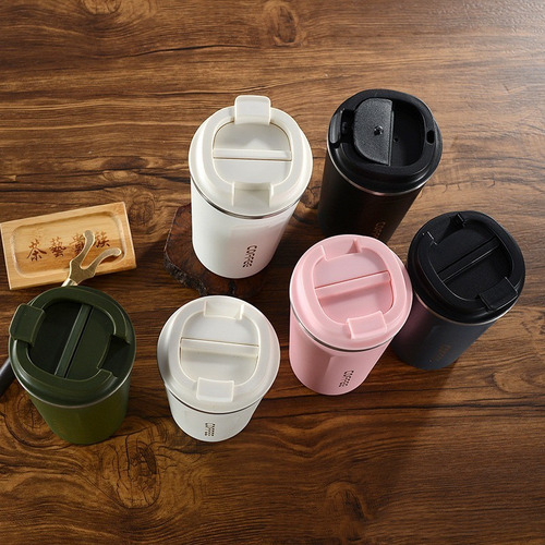 Vaso Térmico Mug 380ml Con Tapa Coffee