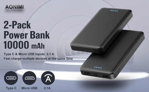 Power Bank De 10000 Mah 2-pack