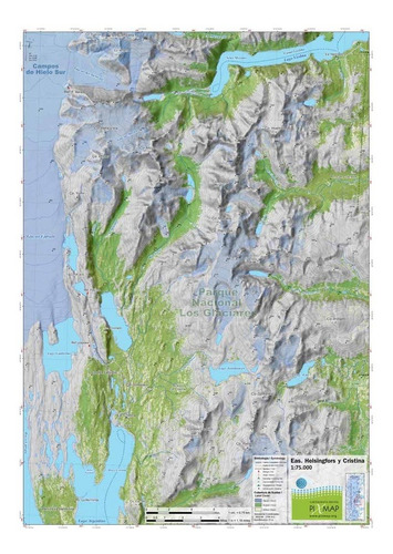 Imagen 2 de 4 de Mapa Topográfico: Glaciar Perito Moreno / Estancia Cristina