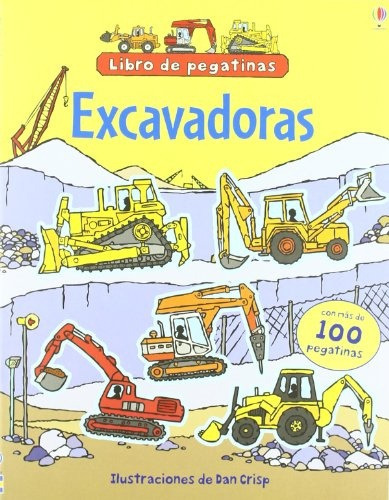 Excavadoras Con Pegatinas, De Crisp, Dan. Editorial Usborne, Tapa Blanda, Edición 1 En Español