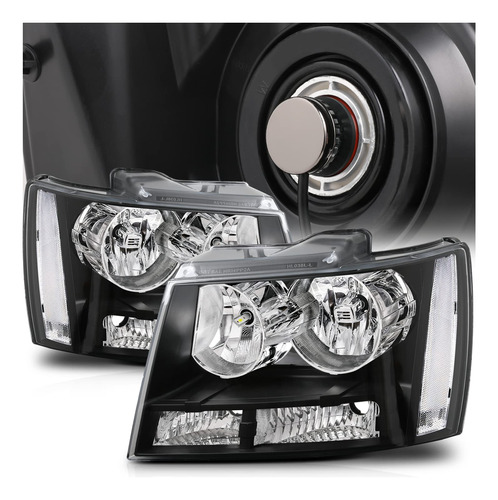 M-auto Conjunto Faro Delantero Negro Estilo Fabrica 4 Led K