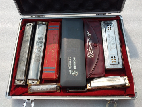 Armonicas Hohner Usadas Coleccion De 7hohner Y 2 Otra Marca. (Usado)