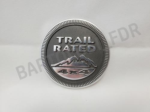 Emblema Trail Rated 4x4 Jeep Cherokee Original - Aluminio