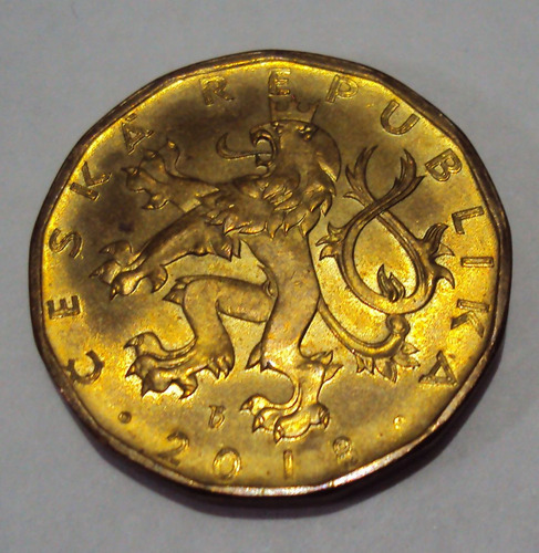 Moneda República Checa 20 Korun, Año 2018, Km# 5 Mb (Usado)