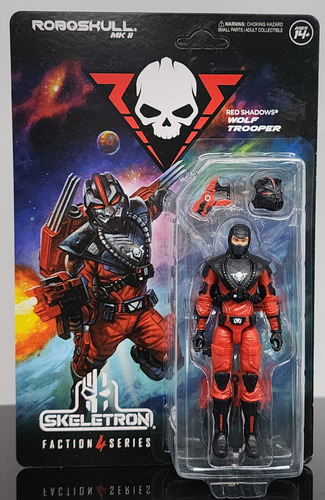 Figura Gijoe Red Shadows Skeletron Wolf Trooper Articulado