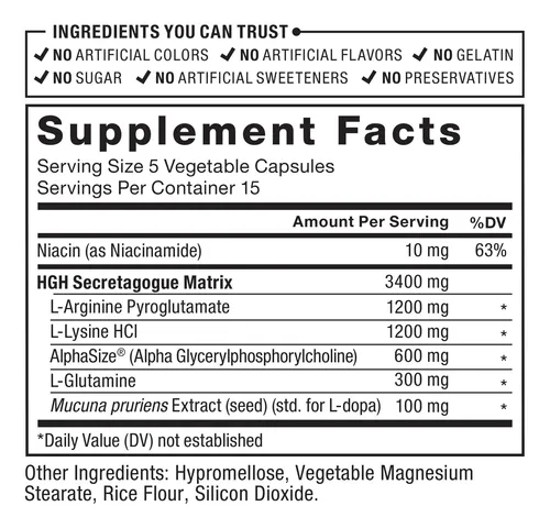 Force Factor Prime Hgh Secrecion Activator, 3-pack, Hgh Supl