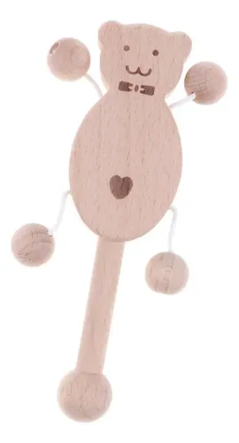 Set De 7 Sonajeros De Madera Para Bebé – Juguete Natural Orgánico Con Palo De Lluvia, Campana, Bola De Arena Y Más, Estilo Montessori, Regalo Ideal Para Recién Nacidos