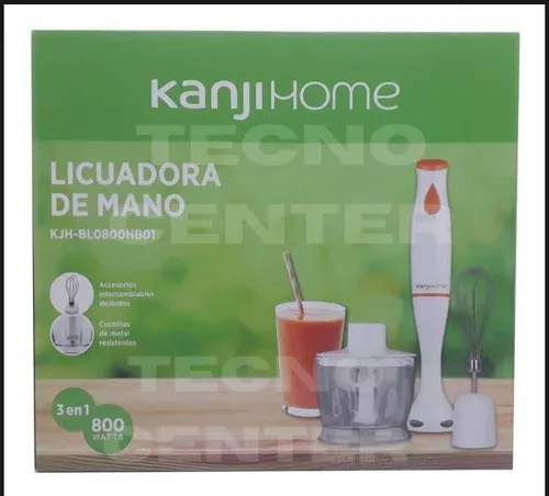 Mixer Licuadora De Mano Kanji 3 En 1 Procesadora Minipimer