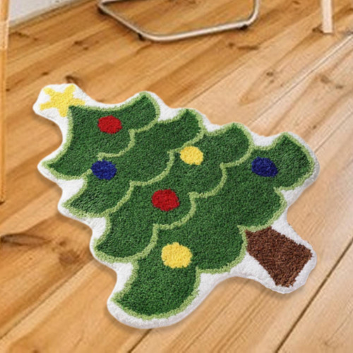 2 Alfombra De Árbol De Navidad Nórdica Antideslizante