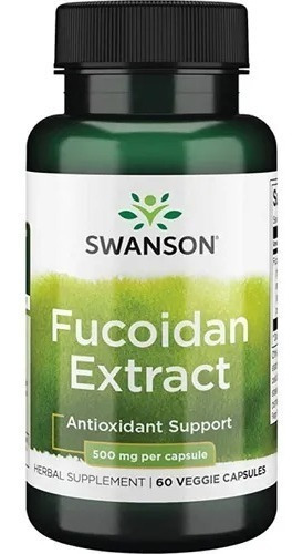 Fucoidan Extract Swanson 60 Capsulas 500mg Sabor No Aplica