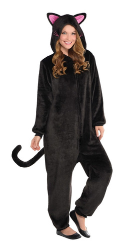 Disfraz Talla Large Para Mujer De Gato Negro Halloween