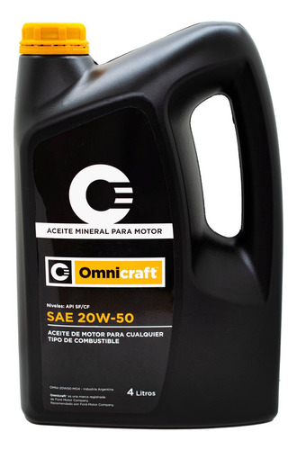 Aceite 20w50 Omnicraft X 4 Lts Mineral