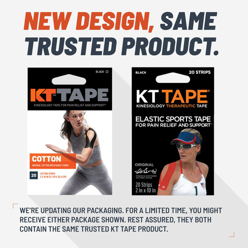 Cinta Deportiva Kt Tape Original De Algodón, 20 Tiras, Azul