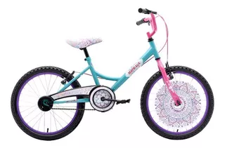 Bicicleta Veloci Mandala Rodada 20 Turquesa Color Celeste