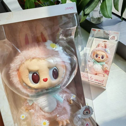 Sc Lindo Bebé Labubu Emocionante Macaron Rosa De Edición