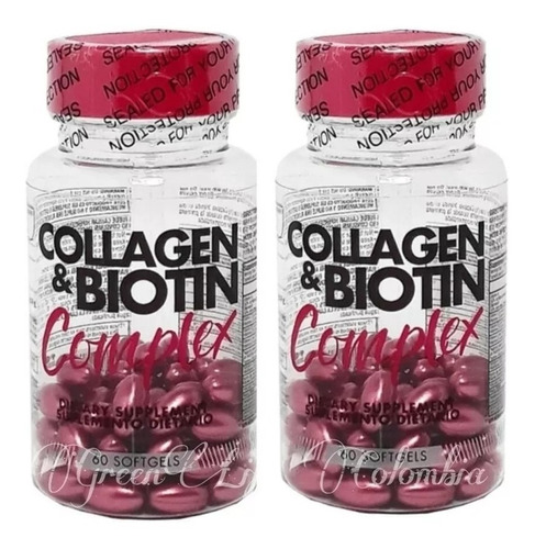 Colágeno + Biotina Complex X 120 Cá - Unidad a $667