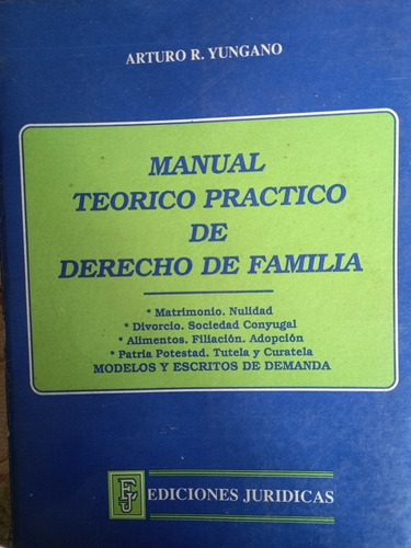 Yungano Manual Teórico Práctico De Derecho De Familia 